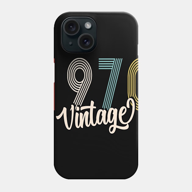 vintage 1970 made in 1970 50th gift Phone Case by BeDesignerWorld