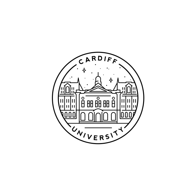 Cardiff University, South Wales Emblem - White by typelab