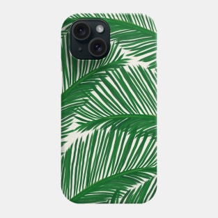 Modern Green Palm Leaf Tropical Pattern Phone Case