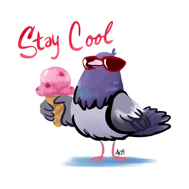 New York Icon: Cool Pigeon by angeliraferart