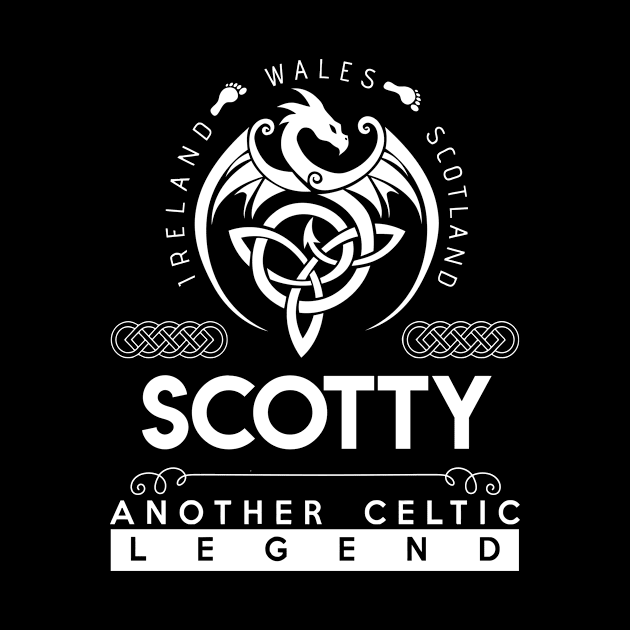 Scotty Name T Shirt - Another Celtic Legend Scotty Dragon Gift Item by harpermargy8920