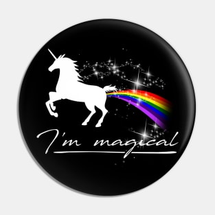 'I am Magical Unicorn Fart' Funny Rainbows Gift Pin