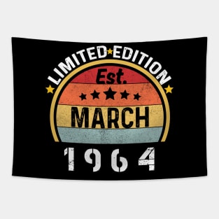 Est March 1964 Limited Edition 60th Birthday Gift 60 Years Old Tapestry