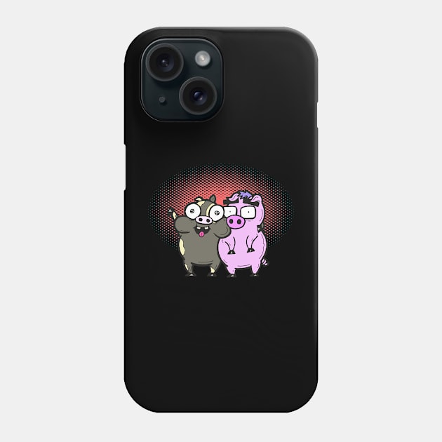 Cash Grab Pigs - Besties! Phone Case by calavara