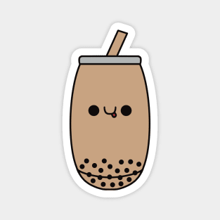 Cute Kawaii Lychee Bubble Tea Magnet