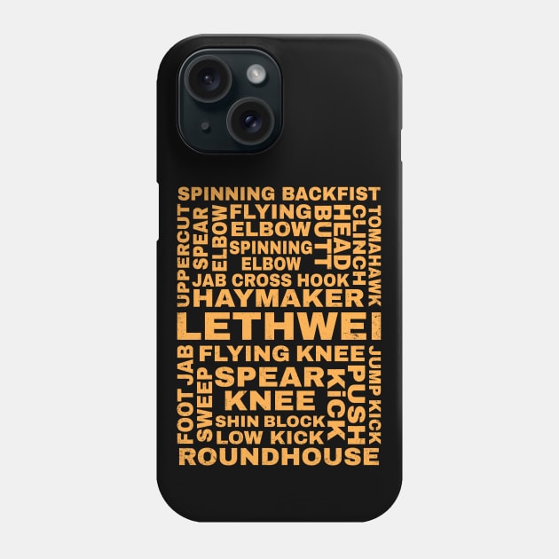 Lethwei Burmese Boxing Techniques Guide Phone Case by NicGrayTees