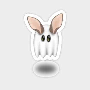 Ghost Rabbit Ears Cartoon Ghostly Sheet Trick or Treat Magnet