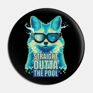 Straight outta the pool fox swimmer jumping into the water Pin