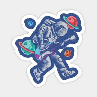 astronaut playing guitar 3 Magnet