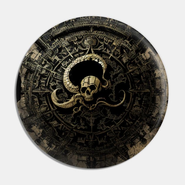 Caribbean Pirate Treasure Map Pin by HideTheInsanity