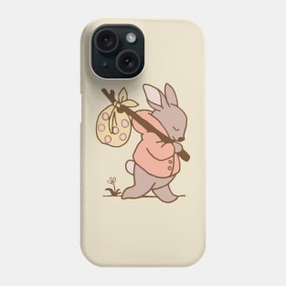 Little cute rabbit walks away from home - on a baby onzie or sweatshirt Phone Case