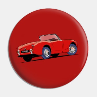 Austin Healey bugeye Sprite in red Pin