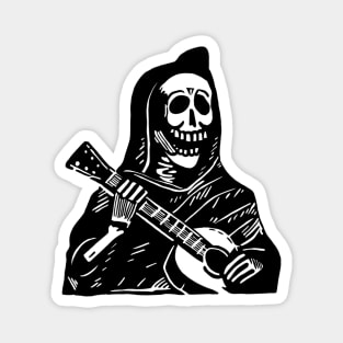 Day of the dead - Skeleton playing guitar Magnet