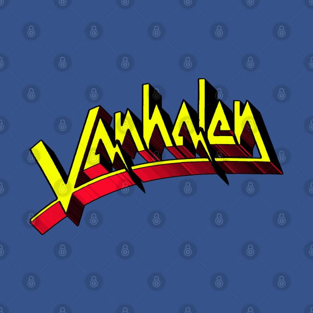 Van Halen - Original First Album VH logo Superhero Style by RetroZest