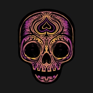 Sugar Skull - pink yellow T-Shirt