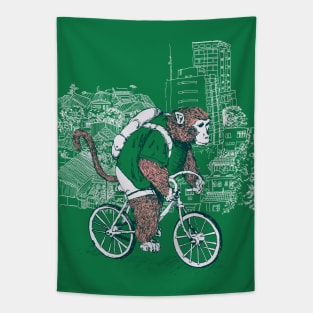 Bike Monkey Ride Tapestry