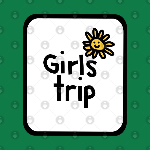 Frame Girls Trip with Daisy Flower by ellenhenryart