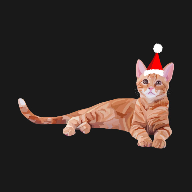 Disover Christmas Orange Ginger Kitten - Christmas Cat - T-Shirt