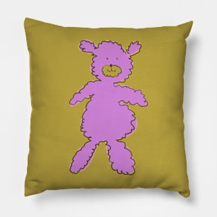 Fluffy Cuddly Pink Teddy Bear Pillow