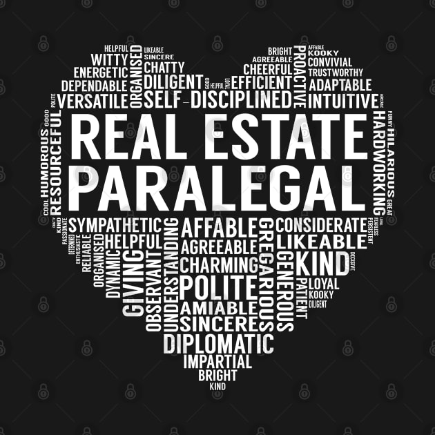 Real Estate Paralegal Heart by LotusTee