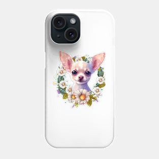 Floral Chihuahua Phone Case