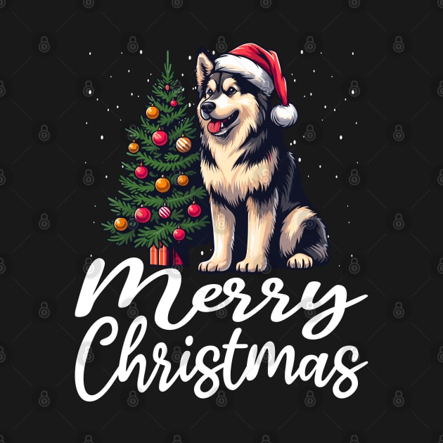 Merry Christmas Shepsky Husky Mix by Outrageous Flavors