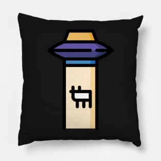 alien invation icon sticker Pillow