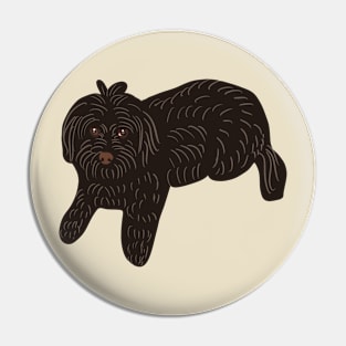 Black Maltipoo Pin