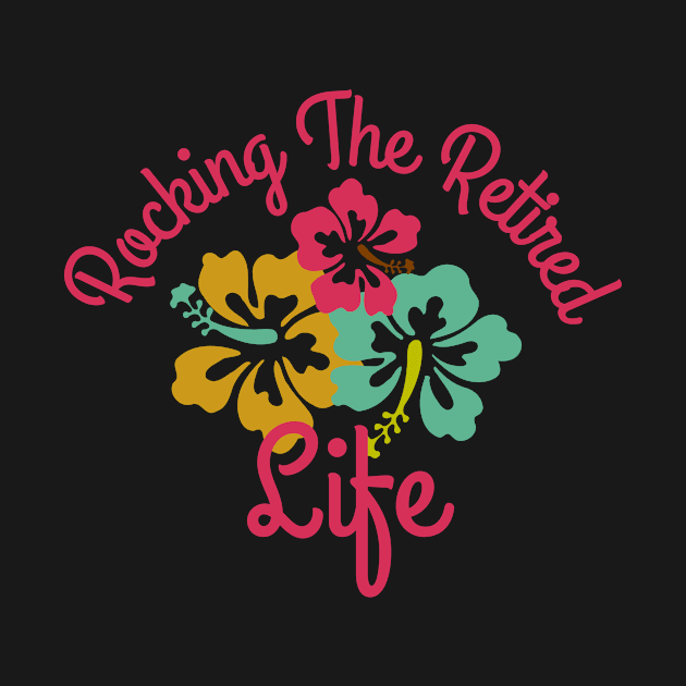 Rocking The Retired Life Three Flowers Design by pingkangnade2@gmail.com