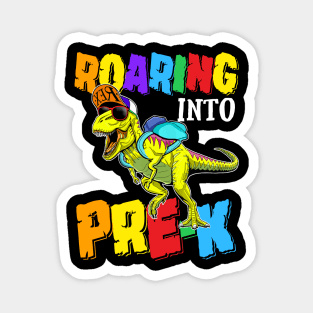 Roaring Into Pre-k Dinosaur Back To School Magnet