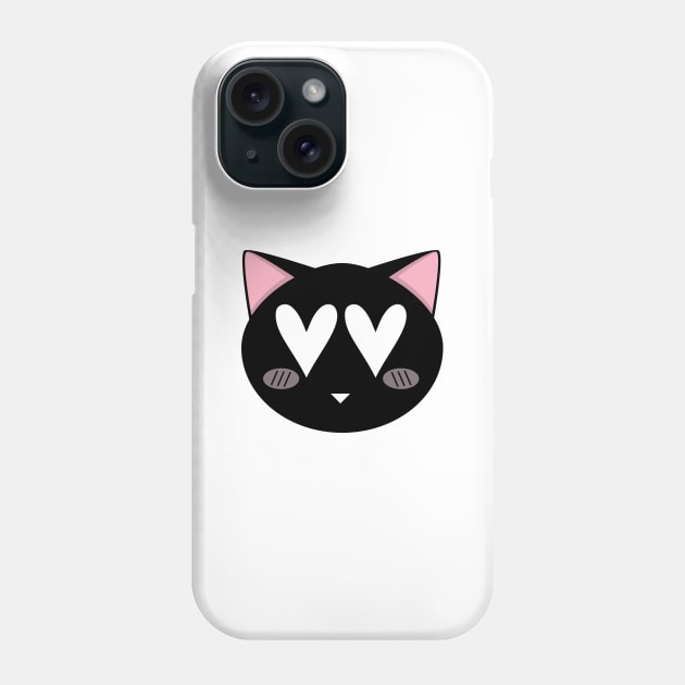 Kawaii Kitty Love Phone Case by designofpi