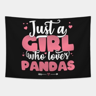 Just A Girl Who Loves Pandas - Cute Panda lover gift product Tapestry