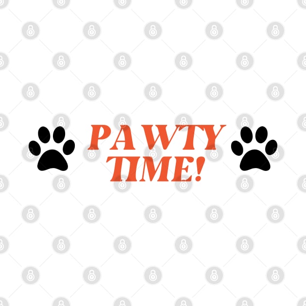 PAWTY TIME Pet Birthday Party tshirt decor by JalapenoWaffles