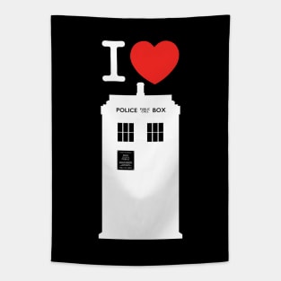 I ♥︎ Doctor Who (white-out) Tapestry