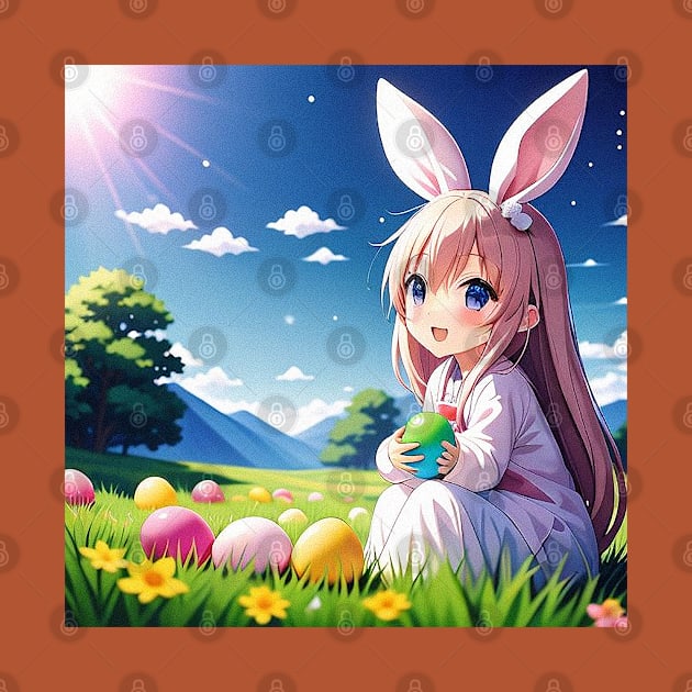 “Easter Egg Hunt” Anime Bunny Girl by Mad Tea Garden