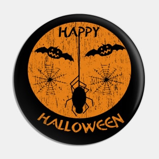 Happy Halloween Spider Pin
