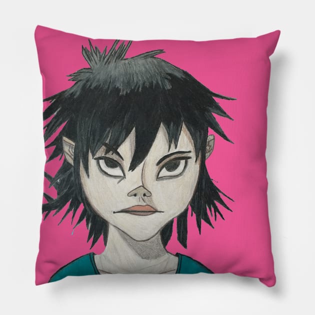 noodle - pink Pillow by PuddinGal4302