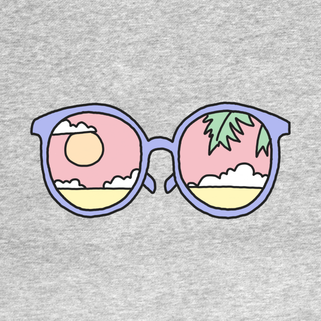 Discover Hipster sunglasses beach surf party summer tumblr pastel girly scene - Beach - T-Shirt