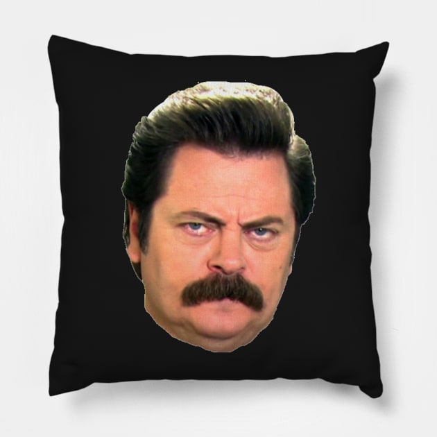 Ron Swanson Pillow by Biscuit25