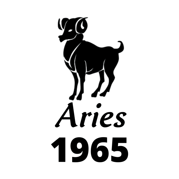 Black Aries Zodiac 1965 by Down Home Tees