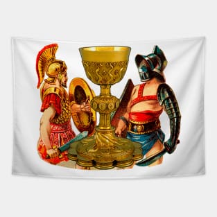 Gladiator vs. Roman Legionary Soldier Tapestry