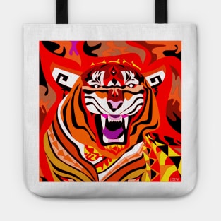 lunar new year, the bengal tiger animal in china festival ecopop Tote