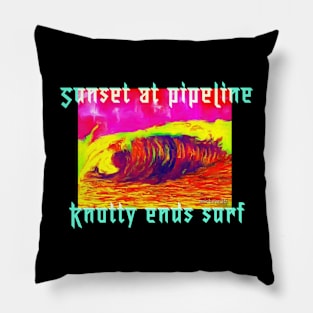 Sunset at pipeline Pillow