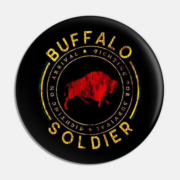 Buffalo Soldier Pin by ryu_design