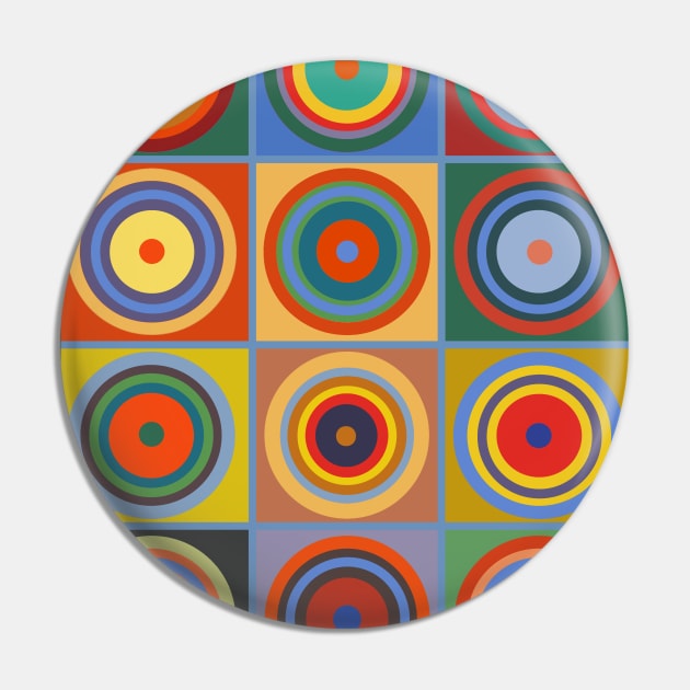 Op Art #45 Kandinsky Pin by RockettGraph1cs