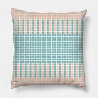 Green and Orange Dots Pattern Pillow