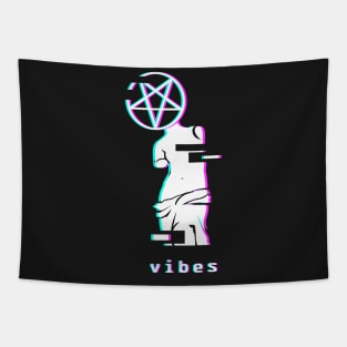 Vibes - Occult Greek Aesthetic Vaporwave Tapestry