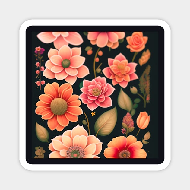 Estampado floral Magnet by VirtuDigital