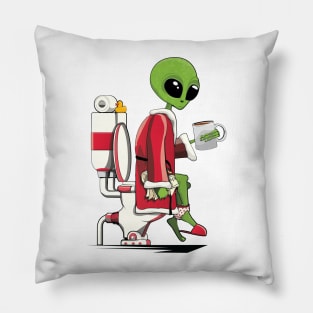 Alien on the Toilet Pillow