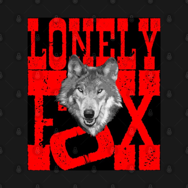 custom design "lonely fox" T shirt by nowbix